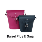 Handmade Leather Barrel Bag - Graphite - Bascora