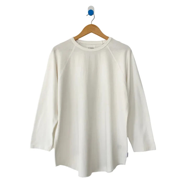 Heavy Cotton Raglan Tee in White