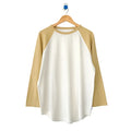 Heavy Cotton Raglan Tee in White/Butter