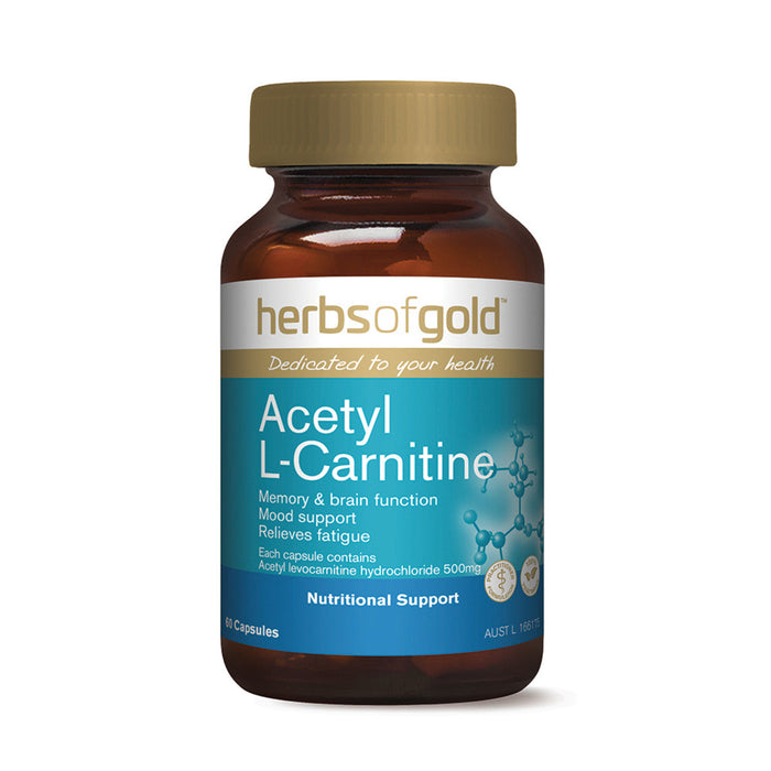Herbs of Gold Acetyl L-Carnitine - 60 Capsules - L'Organic