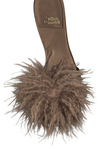 SHOPAHOLIC Jeffrey Campbell Heeled Mule Taupe Satin Combo