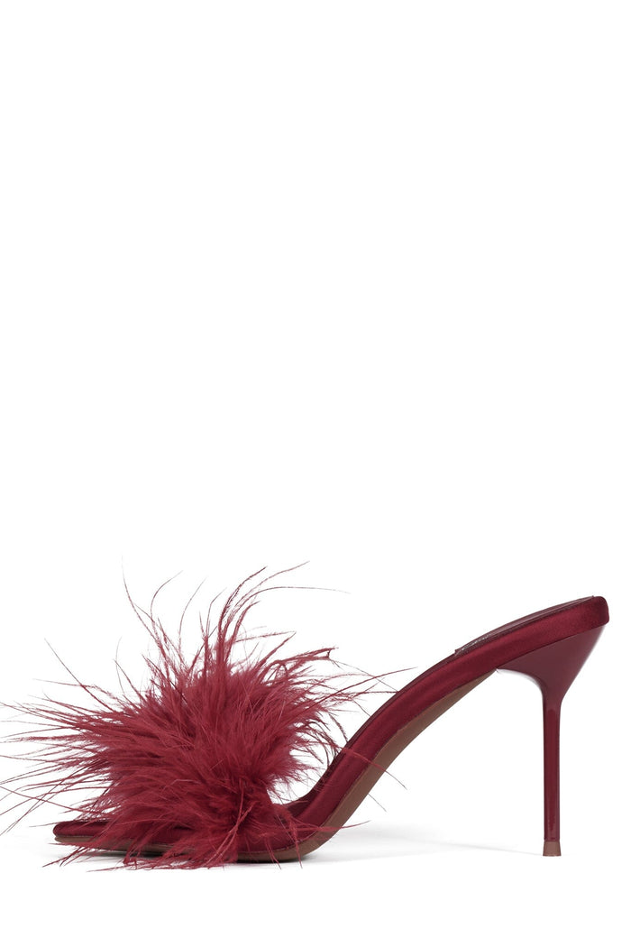 HEY-YA Heeled Mule Red Satin Combo