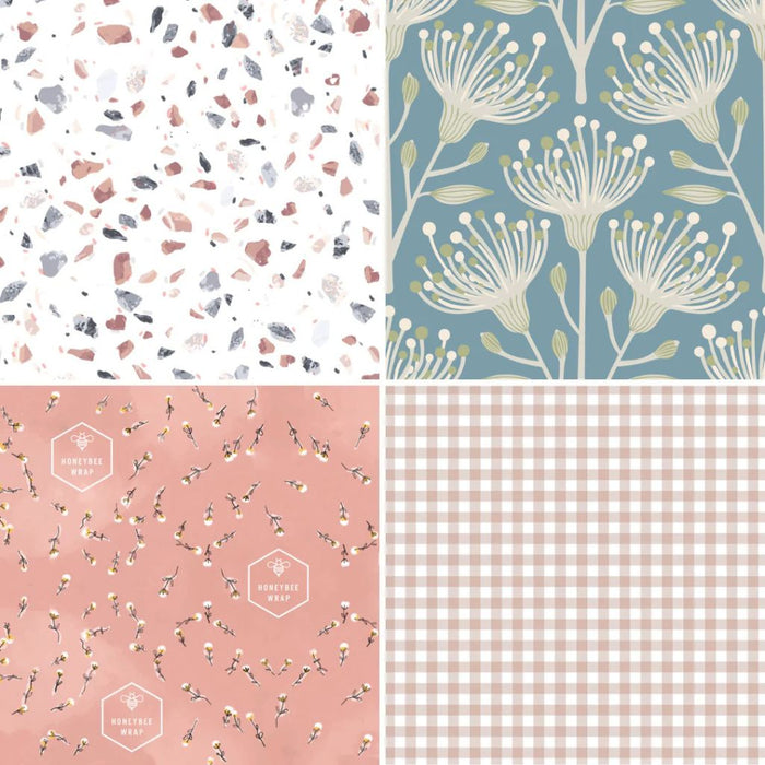 Go-For-Zero-Australia-Honeybee-Wrap-Australia-Munch-Lunch-Twin-Pack-Neutral-Range-Flat-Lay