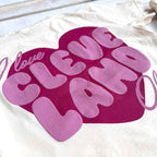 I Love Cleveland Heart - Womens Boxy Crop Crew T-Shirt - Ivory