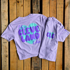 I Love Cleveland Heart - Women's Boxy Crop Crew T-Shirt - Orchid
