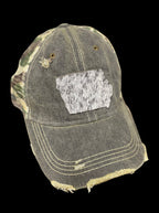 Iowa Hair on Hide Grey Cap