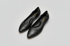 ITALEAU - Women's Black Flats EU Size 38.5 Handmade in Italy (USED)