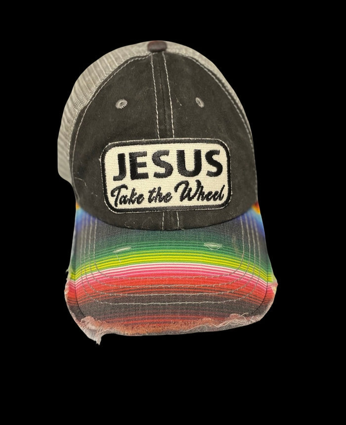 Jesus Take the Wheel Serape cap