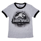 Jurassic World Stone Logo Youth T-Shirt-1