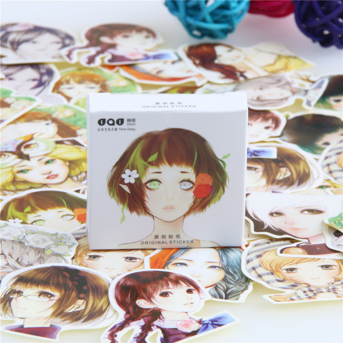 Kawaii Girl Cartoon Stickers - Original Kawaii Pen