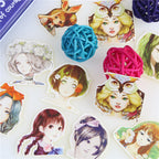 Kawaii Girl Cartoon Stickers - Original Kawaii Pen