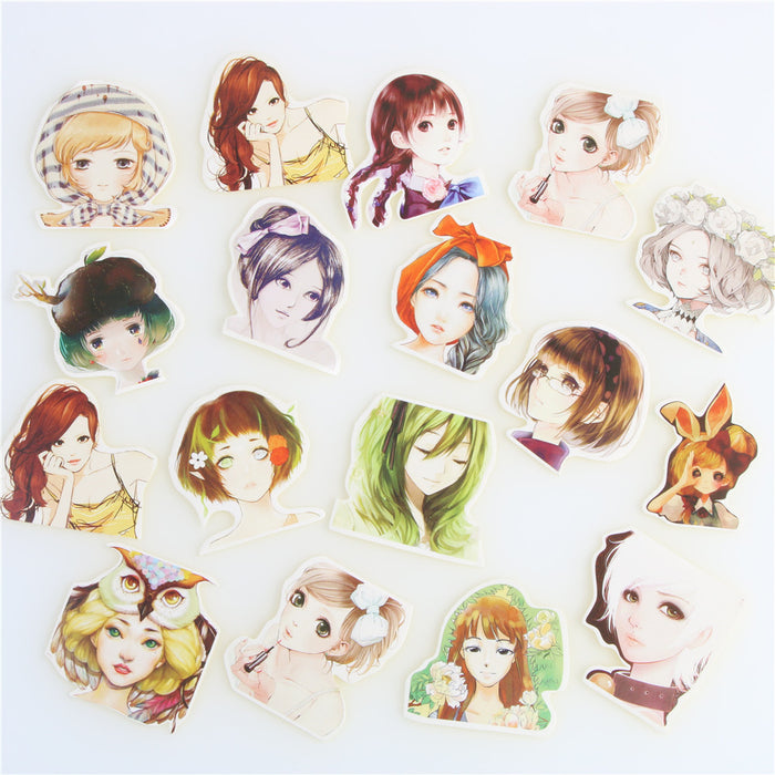 Kawaii Girl Cartoon Stickers - Original Kawaii Pen