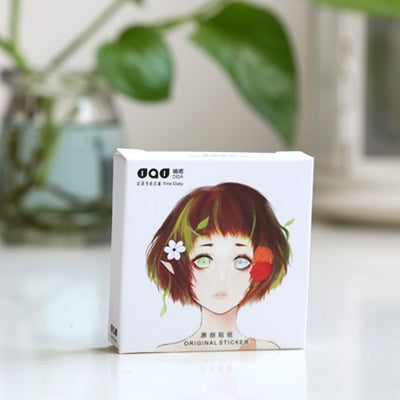 Kawaii Girl Cartoon Stickers - Original Kawaii Pen