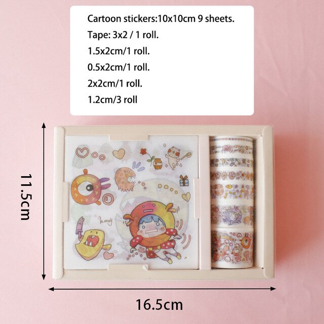 Kawaii Washi Tape + Stickers Gift Set - Original Kawaii Pen