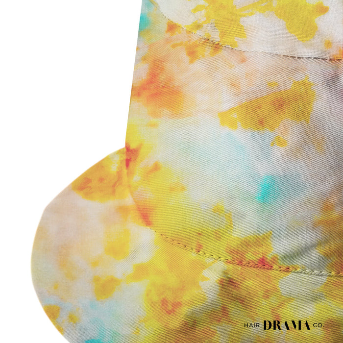 Kids Tie-Dye Bucket Hat - Peach & Blue