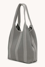 Knitted Bag - Milk-Creme-Black