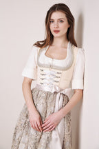 Kruger Long Dirndl 2pcs. 70cm "Monique" beige (36)