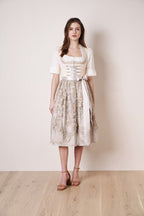 Kruger Long Dirndl 2pcs. 70cm "Monique" beige (36)