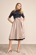 Kruger Long Dirndl 2pcs. 70cm "Suzanne" black