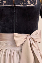 Kruger Long Dirndl 2pcs. 70cm "Suzanne" black
