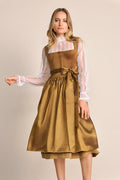 Kruger Long Dirndl 2pcs. 70cm "Suzanne" brown
