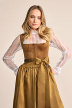 Kruger Long Dirndl 2pcs. 70cm "Suzanne" brown