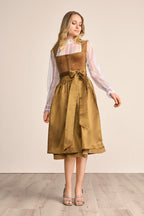 Kruger Long Dirndl 2pcs. 70cm "Suzanne" brown