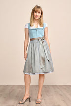 Kruger Midi Dirndl 2pcs. 60cm "Emmeline" blue (46,48)