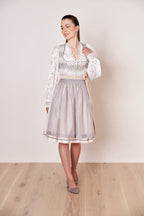 Kruger Midi Dirndl 2pcs. 60cm "Nellie" grey (38) *low stock