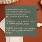Laundry Detergent Strips (sold as case of 10)- Unscented