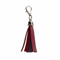 Leather Mini Tassel Bag Charm – Oxblood - Bascora