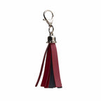 Leather Mini Tassel Bag Charm – Oxblood - Bascora