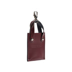 Leather Mini Tote Bag Charm Marsala Red