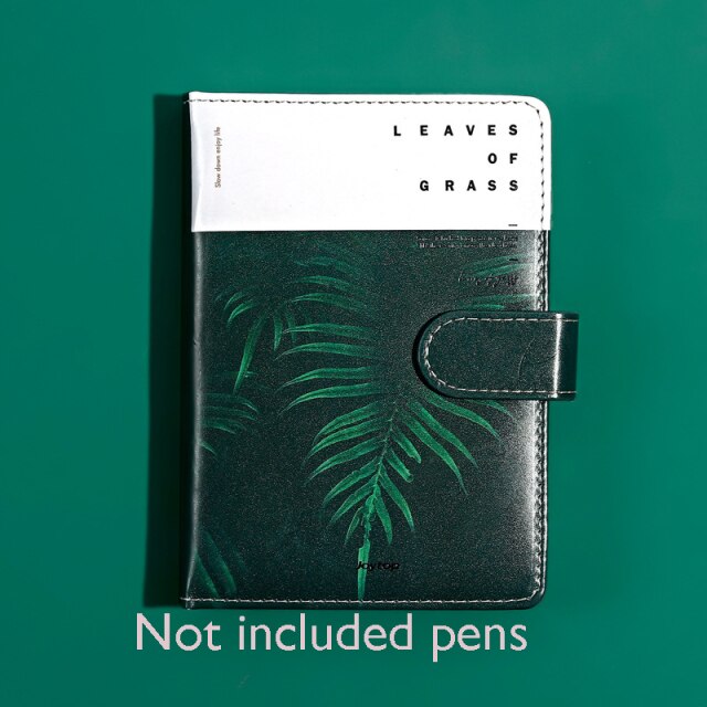Leaves of Green Leather Notebook Planner