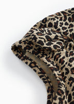 Elephant hat with ears in leopard print