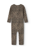 Baby jumpsuit in leopard print