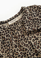 Baby jumpsuit in leopard print