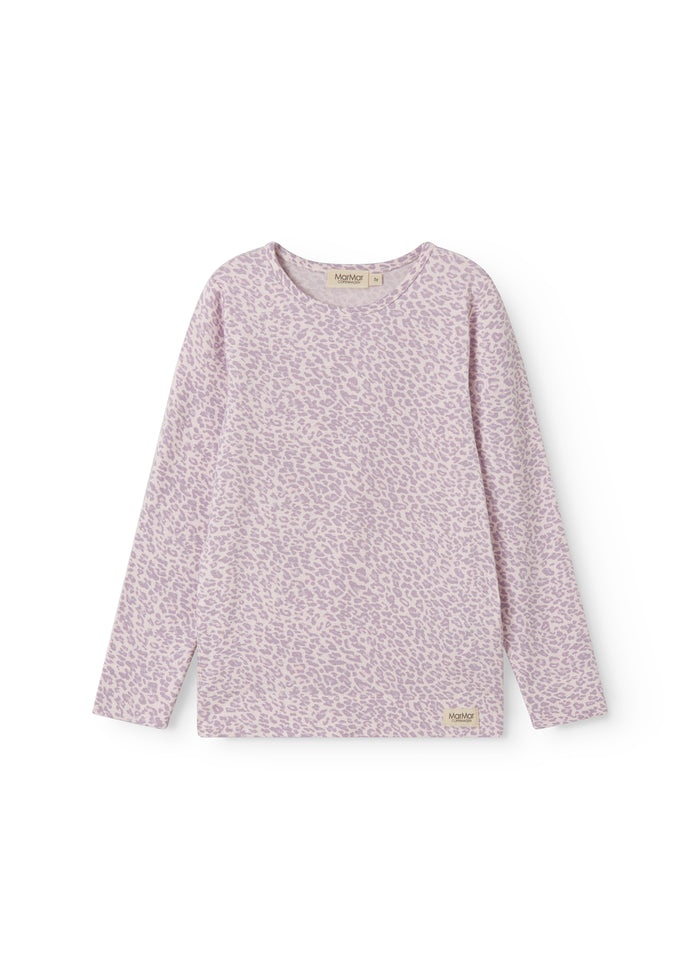Pink long-sleeved leopard t-shirt for children
