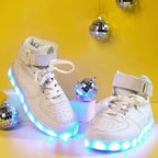Light me up Sneakers - High Top - The Quirky Naari