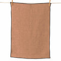 Linen Kitchen Towel – Black Needle Accent: Mauve Dust