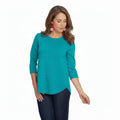 Lior "Zofi" Soft Knit Top in Teal  - ZOFI-TL