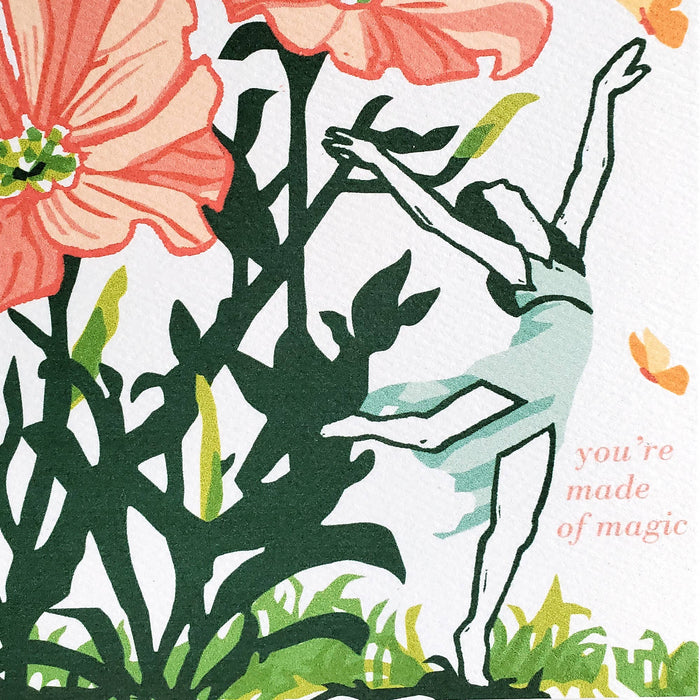 Little Green - You're Made of Magic Fairy Dance Birthday Greeting Card