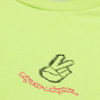 Long Sleeve Tee Peace Out Glo Yellow