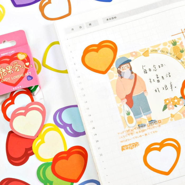 Lovely Heart Stickers - Original Kawaii Pen