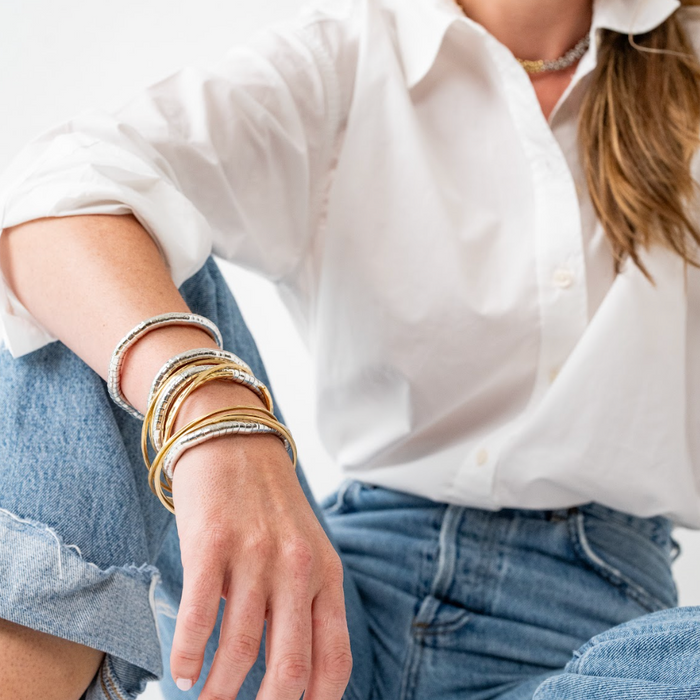 Lucille Round Bracelet in Silver