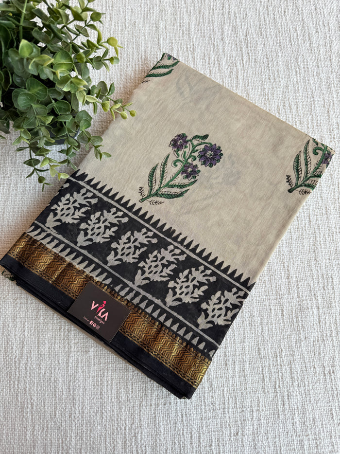 Maheswari border chanderi saree