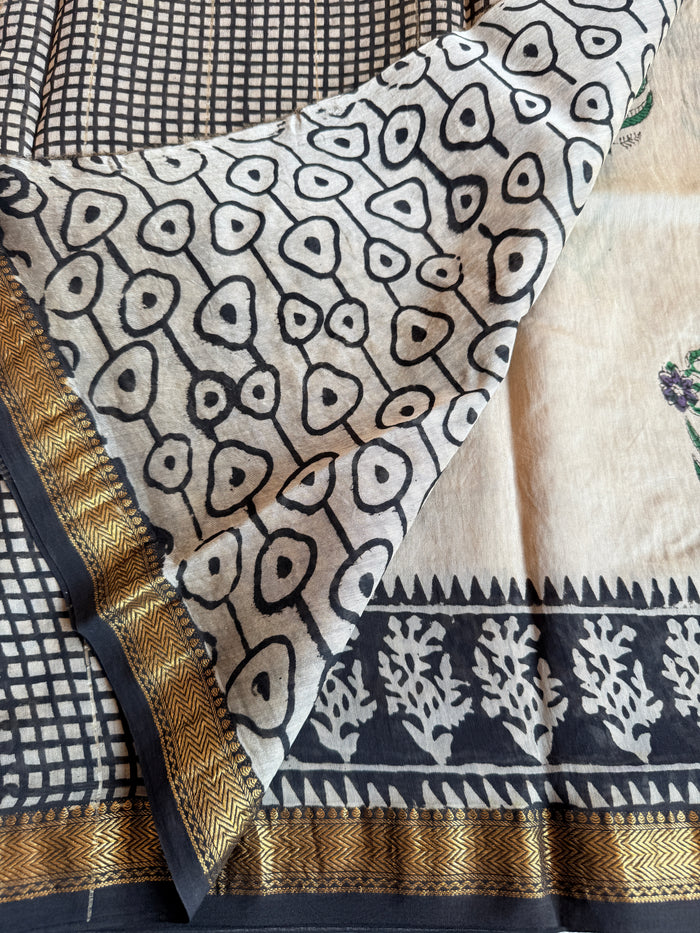Maheswari border chanderi saree