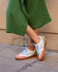 Malika Stitch Trainers – Peach & Cream