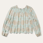Mandala Print Peasant Blouse by Stetson