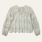 Mandala Print Peasant Blouse by Stetson
